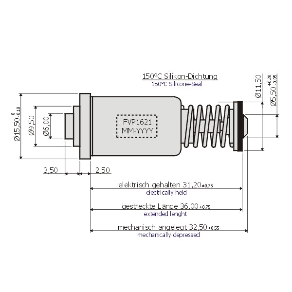 Magneteinsatz groß Ø 15,5mm, Typ 5X, ND