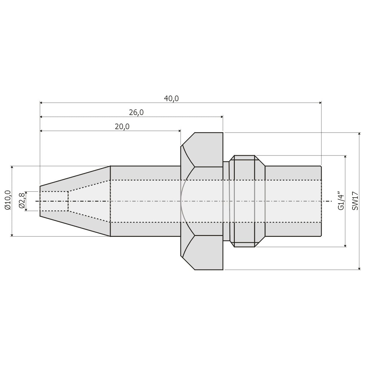 Nozzle set JUNKERS K..-6E, natural gas H